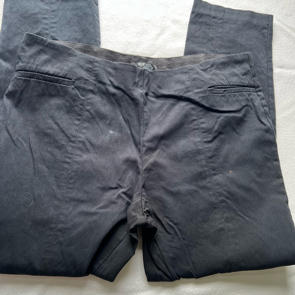 Alfani  Dark Chinos ALTANI Black slacks 14 petite - Picture 8 of 10